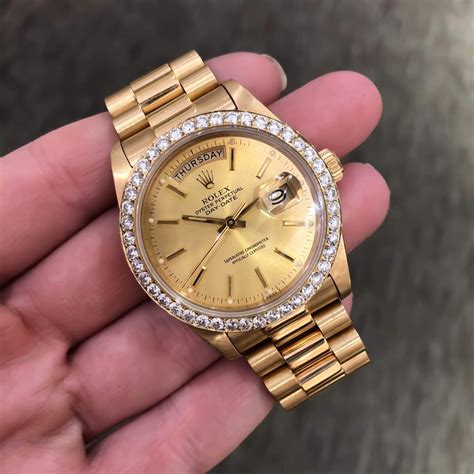 men's pre owned diamond Rolex